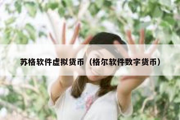 苏格软件虚拟货币（格尔软件数字货币）