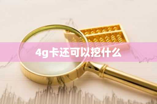 4g卡还可以挖什么