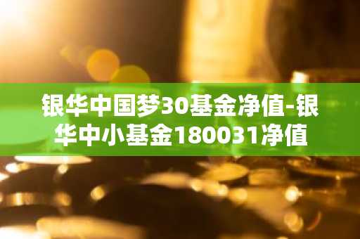 银华中国梦30基金净值-银华中小基金180031净值