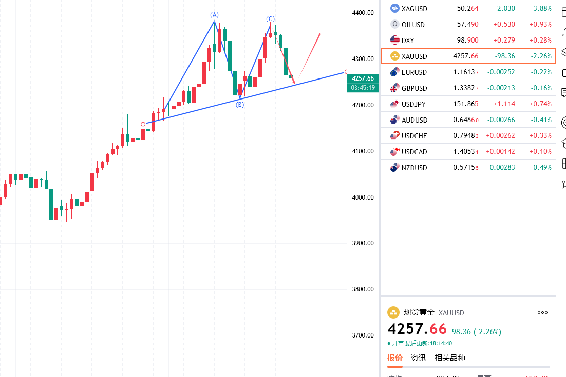轩锋—黄金新高再回落多空皆可做！