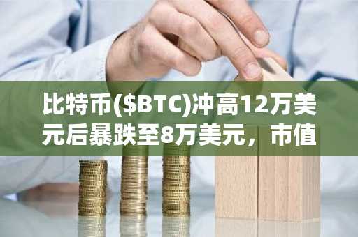 比特币($BTC)冲高12万美元后暴跌至8万美元，市值蒸发1763万亿韩元引发“调整”解读