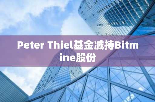 Peter Thiel基金减持Bitmine股份