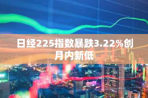 日经225指数暴跌3.22%创月内新低