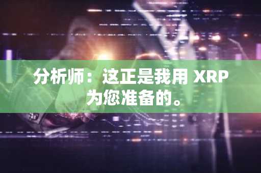 分析师：这正是我用 XRP 为您准备的。