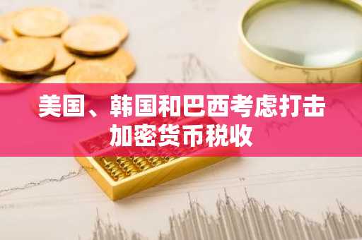美国、韩国和巴西考虑打击加密货币税收