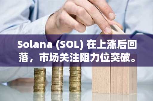 Solana (SOL) 在上涨后回落，市场关注阻力位突破。