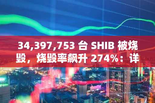 34,397,753 台 SHIB 被烧毁，烧毁率飙升 274%：详情