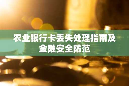 农业银行卡丢失处理指南及金融安全防范