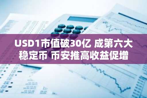 USD1市值破30亿 成第六大稳定币 币安推高收益促增长