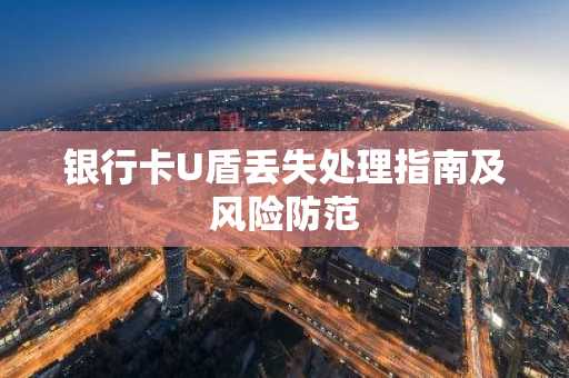银行卡U盾丢失处理指南及风险防范