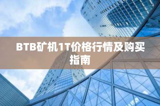 BTB矿机1T价格行情及购买指南