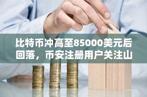 比特币冲高至85000美元后回落，币安注册用户关注山寨币暴跌