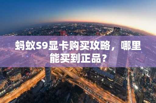 蚂蚁S9显卡购买攻略，哪里能买到正品？