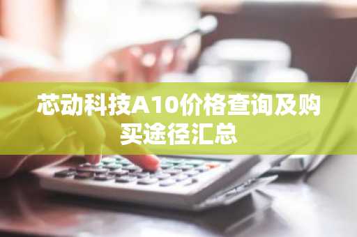 芯动科技A10价格查询及购买途径汇总