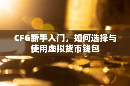 CFG新手入门，如何选择与使用虚拟货币钱包