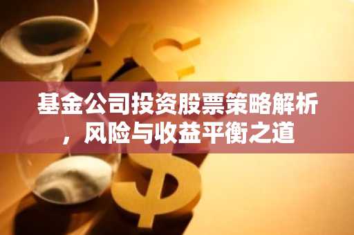 基金公司投资股票策略解析，风险与收益平衡之道