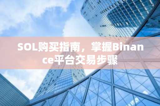 SOL购买指南，掌握Binance平台交易步骤