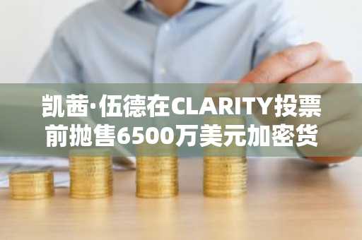 凯茜·伍德在CLARITY投票前抛售6500万美元加密货币