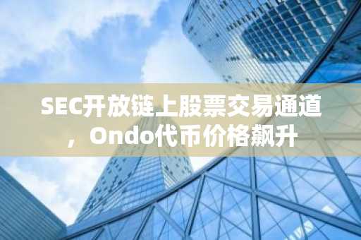 SEC开放链上股票交易通道，Ondo代币价格飙升